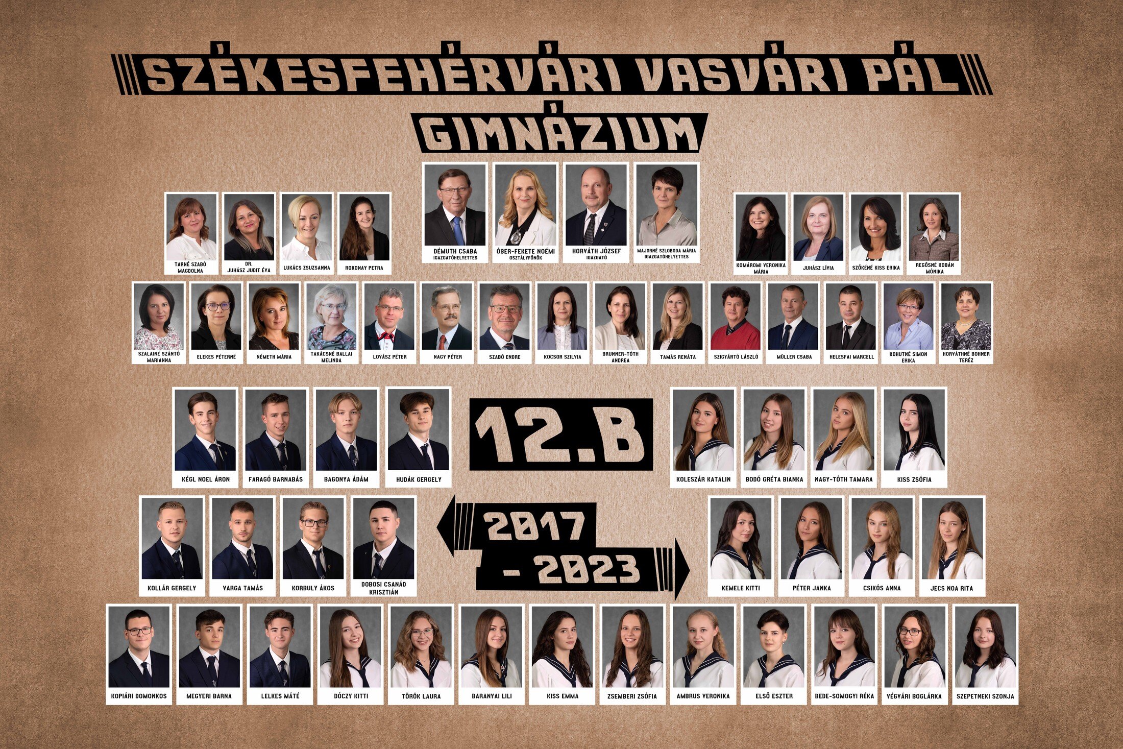Vasvári Pál Gimnázium 12.B tabló